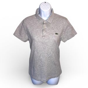 Lacoste Men's Light Gray Polo Shirt Small